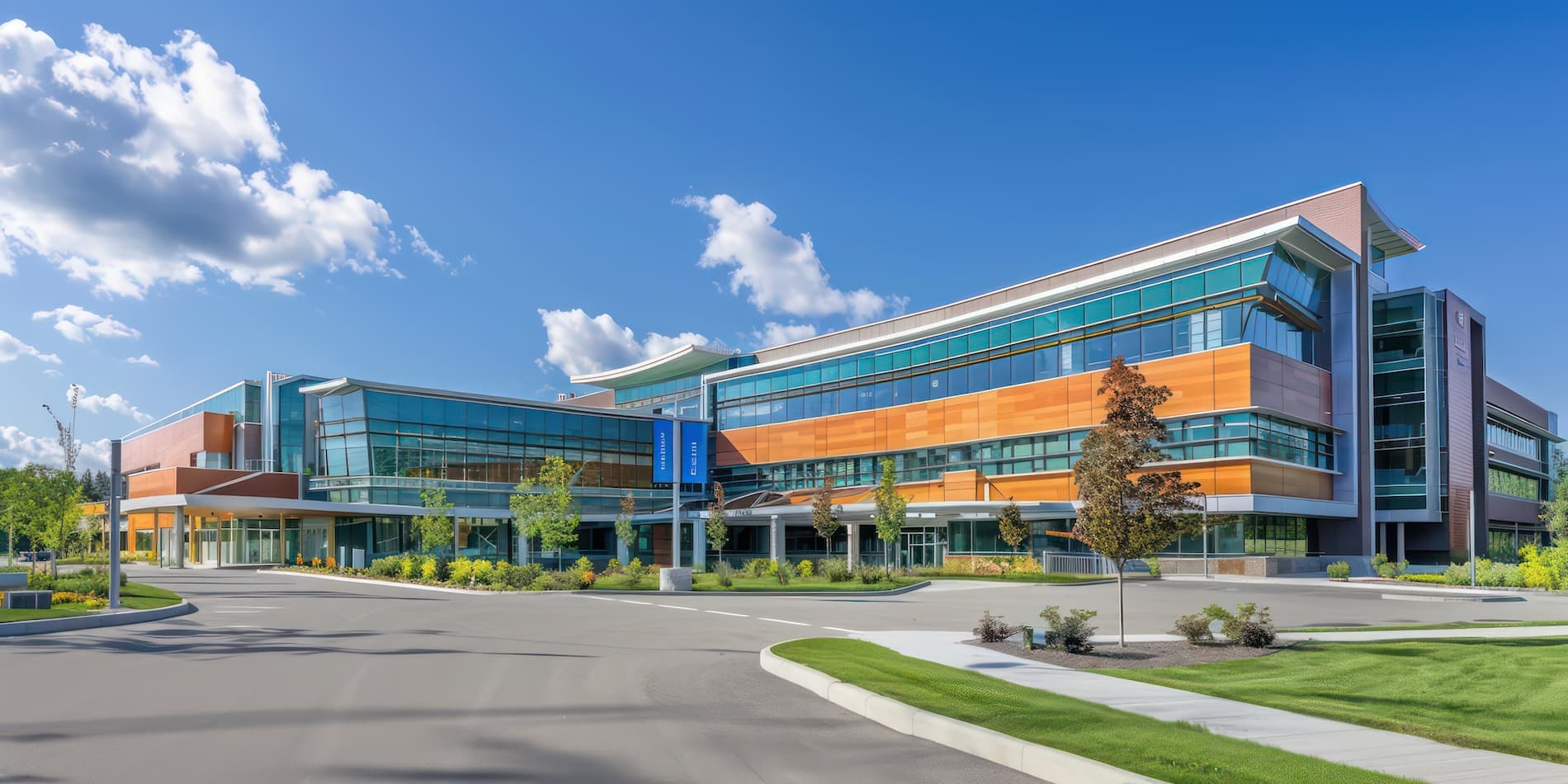 A modern hospital exterior